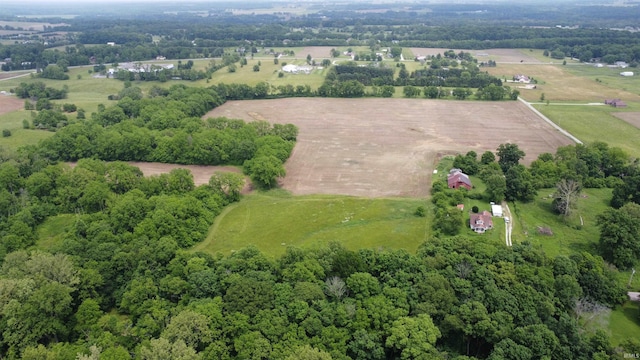 7916 S Grant City Rd, Knightstown, IN 46148 - aerial view of property and surrounding area with rural landscape and rows of crops