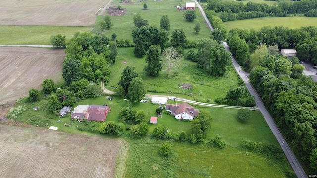 7916 S Grant City Rd, Knightstown, IN 46148 - aerial overview of property's location with rural landscape and a pastoral area