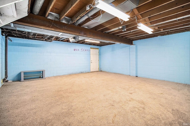 1822 Sherman Ave, South Bend, IN 46616 - unfinished basement featuring carpet flooring