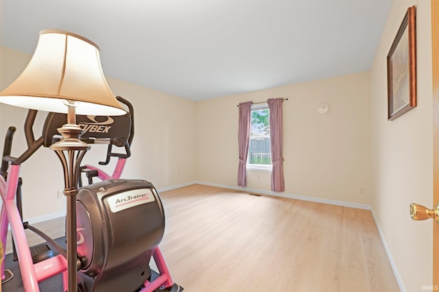 8620 Shearwater Pass, Fort Wayne, IN 46825 - exercise room with wood finished floors and baseboards