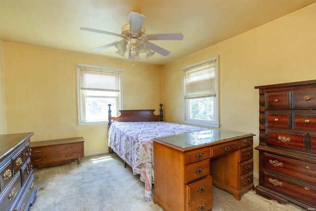 517 S Edison Ave, South Bend, IN 46619 - bedroom featuring light carpet and ceiling fan