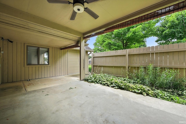 708 Forest Dr, Frankfort, IN 46041 - view of patio with ceiling fan