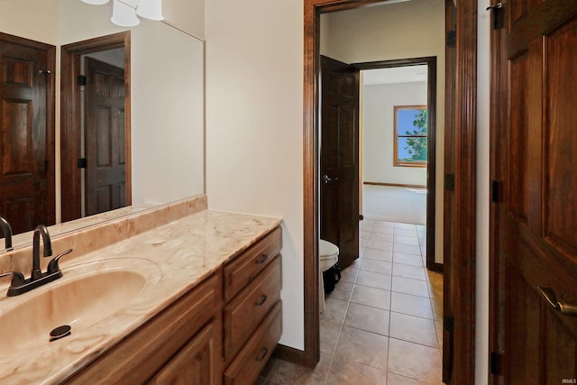 9932 N Meridian Line Rd, West Lafayette, IN 47906 - bathroom with vanity and tile patterned floors