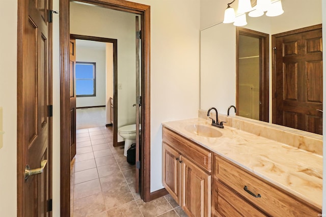 9932 N Meridian Line Rd, West Lafayette, IN 47906 - bathroom featuring vanity and tile patterned flooring