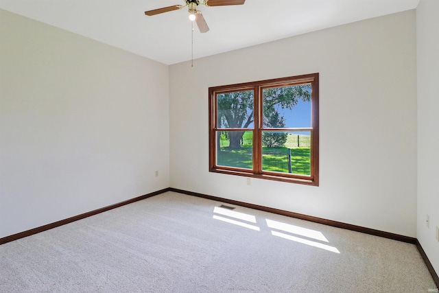 9932 N Meridian Line Rd, West Lafayette, IN 47906 - spare room with light colored carpet and a ceiling fan