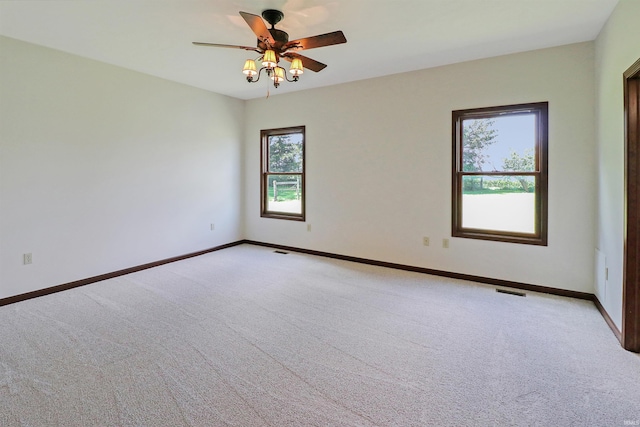 9932 N Meridian Line Rd, West Lafayette, IN 47906 - spare room with light carpet and ceiling fan
