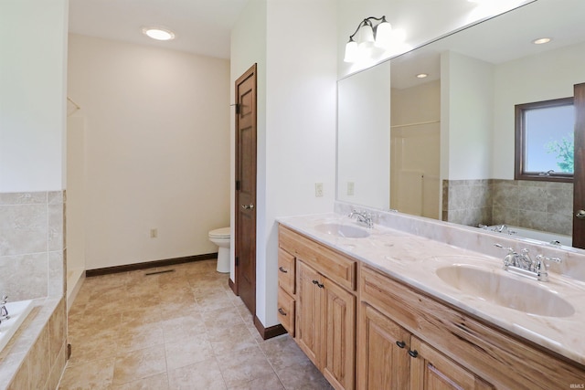 9932 N Meridian Line Rd, West Lafayette, IN 47906 - bathroom featuring a garden tub and double vanity
