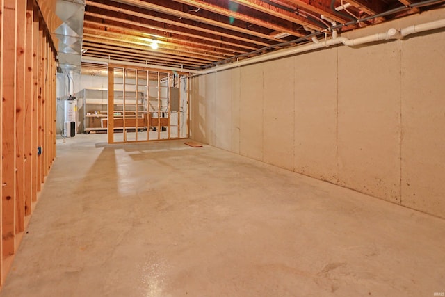 9932 N Meridian Line Rd, West Lafayette, IN 47906 - unfinished basement featuring electric panel and electric water heater