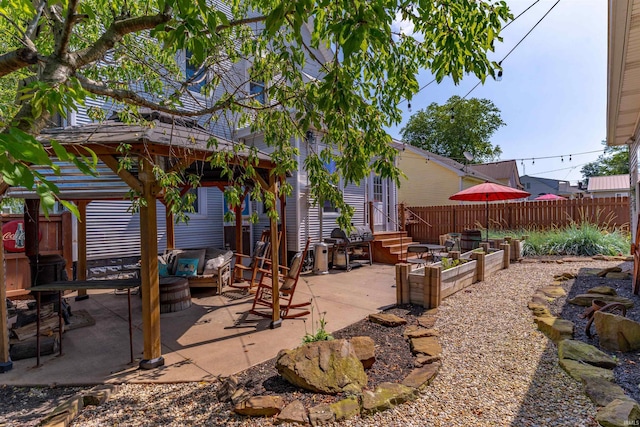 650 Main St, Rockport, IN 47635 - view of patio / terrace with entry steps, an outdoor hangout area, and a gazebo