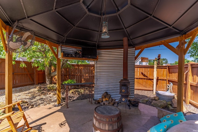 650 Main St, Rockport, IN 47635 - fenced backyard with a gazebo and a patio area