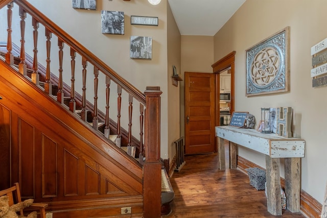 650 Main St, Rockport, IN 47635 - stairs with wood finished floors and baseboards