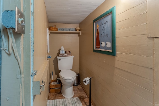 650 Main St, Rockport, IN 47635 - bathroom with toilet and wood walls