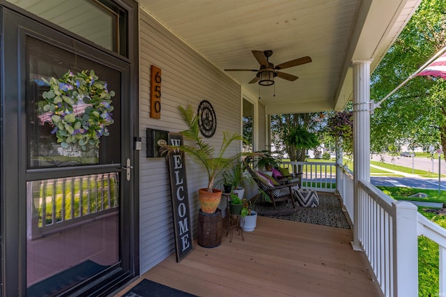 650 Main St, Rockport, IN 47635 - porch featuring ceiling fan