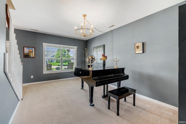 1823 Apopka Way, Fort Wayne, IN 46814 - living area with a chandelier and carpet flooring