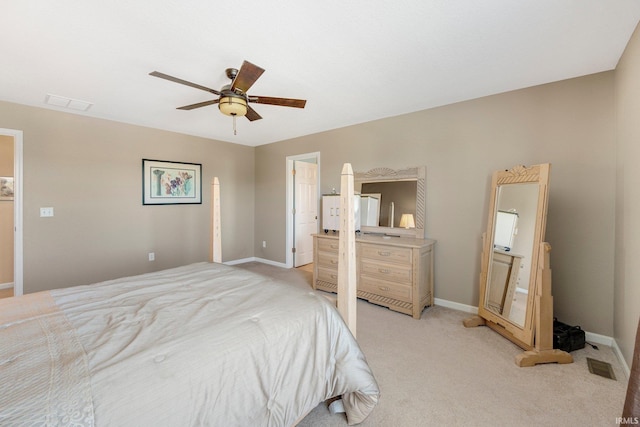 1823 Apopka Way, Fort Wayne, IN 46814 - bedroom with light carpet and a ceiling fan