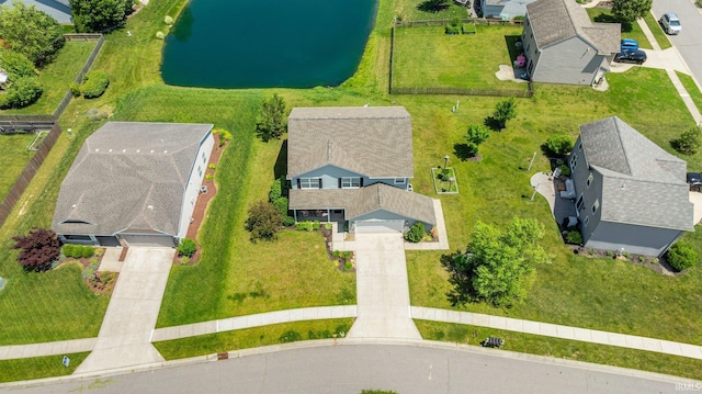 1823 Apopka Way, Fort Wayne, IN 46814 - aerial perspective of suburban area featuring a large body of water