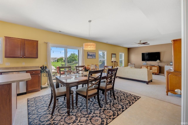 1823 Apopka Way, Fort Wayne, IN 46814 - dining room featuring a ceiling fan