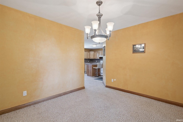 5171 N 350 E, Rolling Prairie, IN 46371 - unfurnished room featuring a chandelier and light carpet