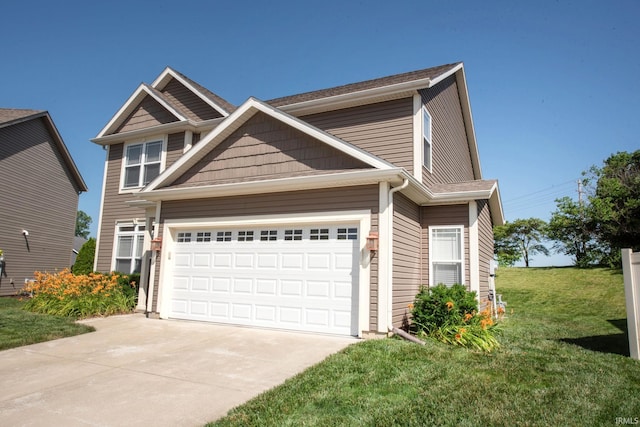 1860 Sandpiper Dr, West Lafayette, IN 47906 - view of front of house featuring driveway, a front yard, and a garage