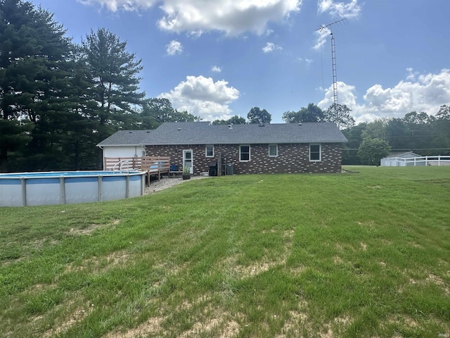 4813 N Old State Road 37, Springville, IN 47462 - rear view of house featuring a yard and an outdoor pool