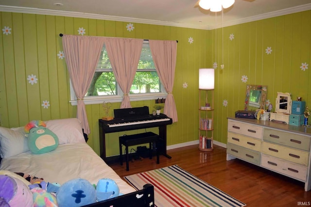 2020 N Red Bank Rd, Evansville, IN 47720 - bedroom with wood finished floors and crown molding