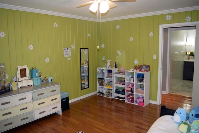 2020 N Red Bank Rd, Evansville, IN 47720 - bedroom with ornamental molding and wood finished floors