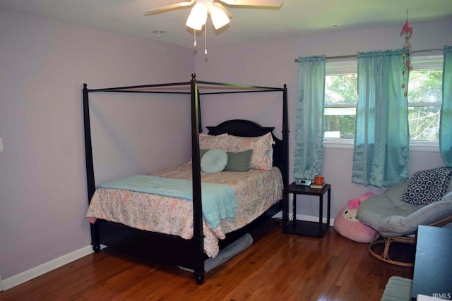 2020 N Red Bank Rd, Evansville, IN 47720 - bedroom featuring wood finished floors and a ceiling fan