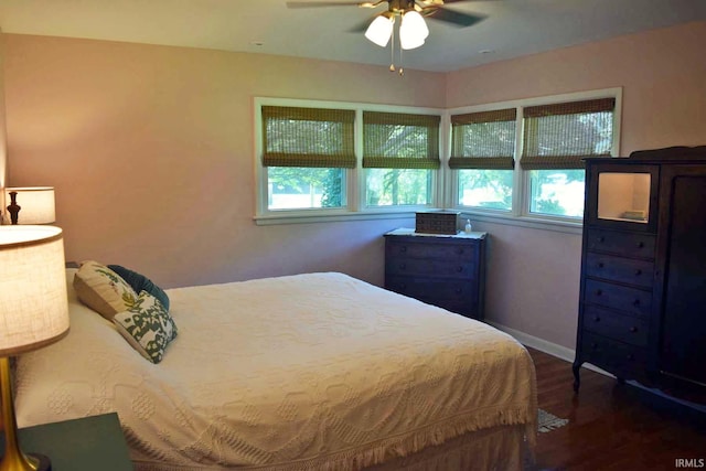 2020 N Red Bank Rd, Evansville, IN 47720 - bedroom featuring wood finished floors and a ceiling fan