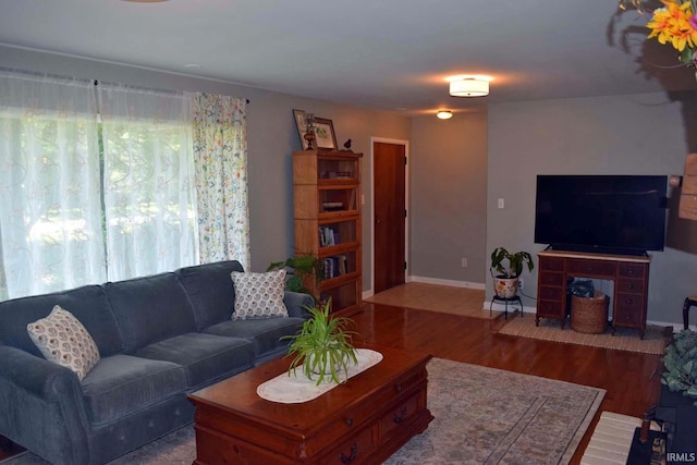 2020 N Red Bank Rd, Evansville, IN 47720 - living room featuring wood finished floors and baseboards