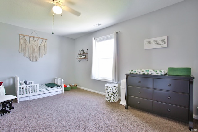 3517 Boulder Pass, Fort Wayne, IN 46818 - carpeted bedroom with baseboards and a ceiling fan