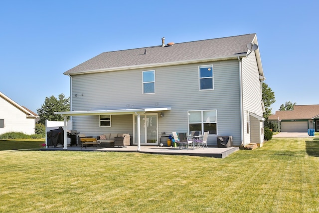 3517 Boulder Pass, Fort Wayne, IN 46818 - rear view of property featuring an outdoor living space, a yard, and a patio area