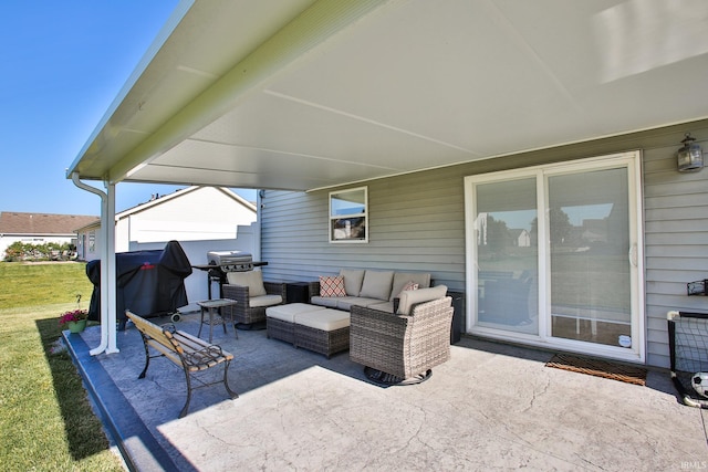 3517 Boulder Pass, Fort Wayne, IN 46818 - view of patio / terrace with outdoor lounge area and area for grilling