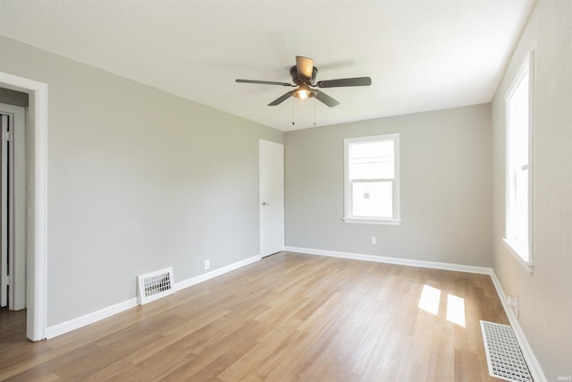 717 S Falcon St, South Bend, IN 46619 - unfurnished room with plenty of natural light, light wood-type flooring, and ceiling fan