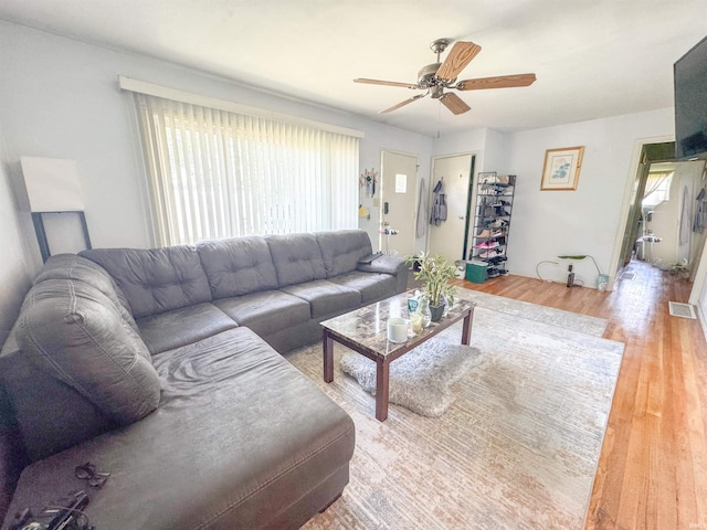 310 Corwin Ln, Fort Wayne, IN 46816 - living room with a ceiling fan and light wood-style floors