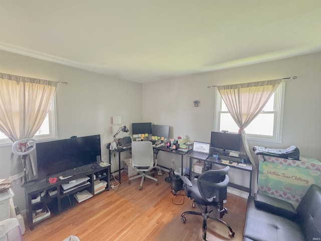 310 Corwin Ln, Fort Wayne, IN 46816 - home office featuring plenty of natural light and wood finished floors