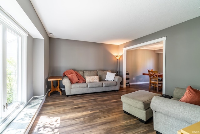 11215 Crested Oak Ct, Fort Wayne, IN 46845 - living room with wood finished floors and baseboards