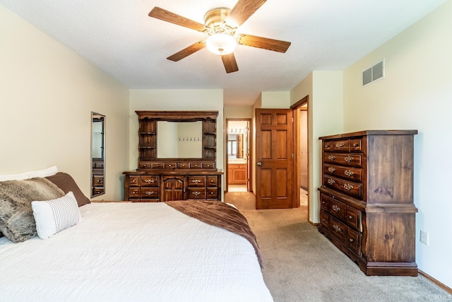 11215 Crested Oak Ct, Fort Wayne, IN 46845 - carpeted bedroom featuring connected bathroom and ceiling fan