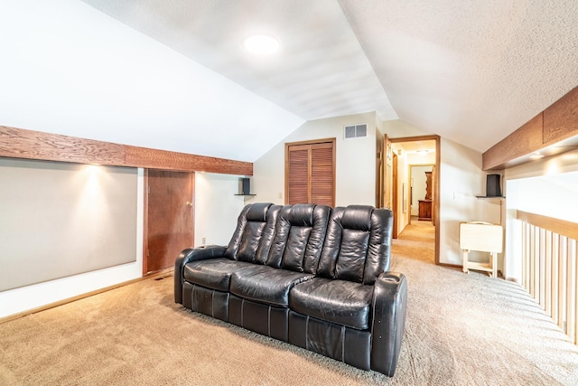 11215 Crested Oak Ct, Fort Wayne, IN 46845 - carpeted home theater room with vaulted ceiling