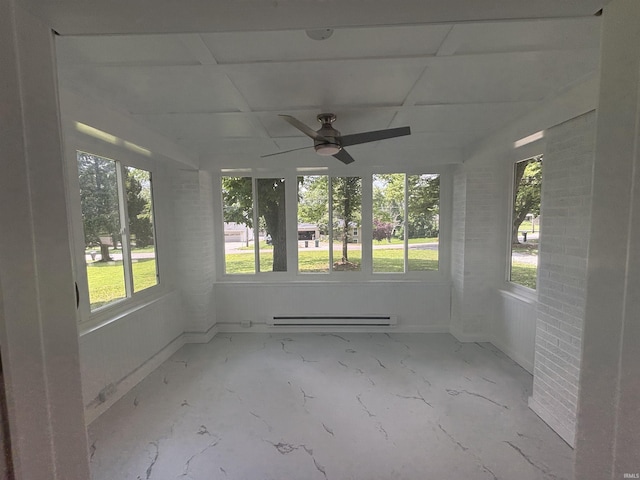 2521 N Red Bank Rd, Evansville, IN 47720 - unfurnished sunroom with a baseboard radiator