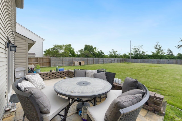 1936 Mark Anthony Xing, Fort Wayne, IN 46818 - fenced backyard with outdoor dining space and a patio