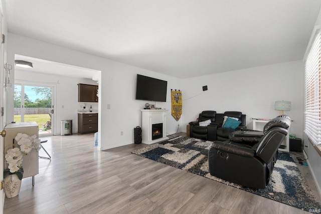 1936 Mark Anthony Xing, Fort Wayne, IN 46818 - living area featuring light wood finished floors and a warm lit fireplace