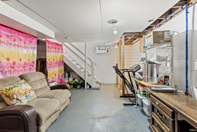 309 E Eckman St, South Bend, IN 46614 - unfinished below grade area featuring stairs