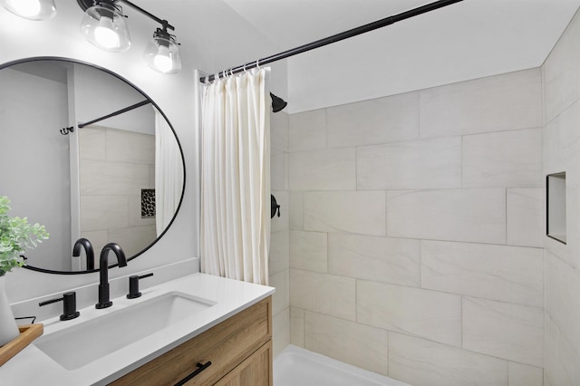 54054 N Ironwood Rd, South Bend, IN 46635 - full bathroom with vanity and a tile shower