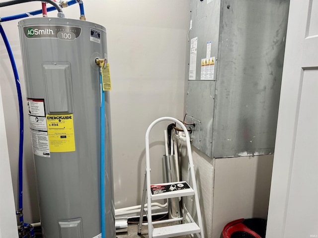 391 Hel Mar Dr, Mitchell, IN 47446 - utility room with water heater