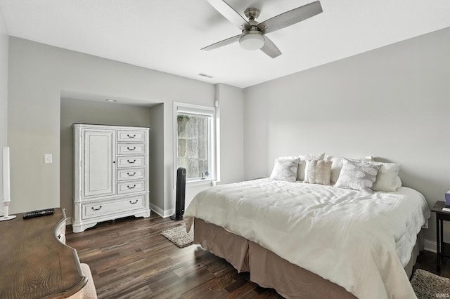 17325 N State Road 1st Rd, Spencerville, IN 46788 - bedroom featuring dark wood-type flooring and a ceiling fan