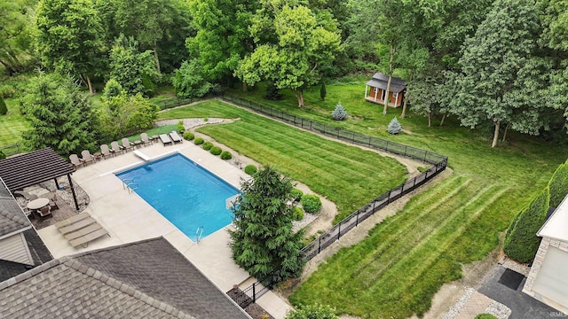 17325 N State Road 1st Rd, Spencerville, IN 46788 - view of swimming pool with a patio area and an outbuilding