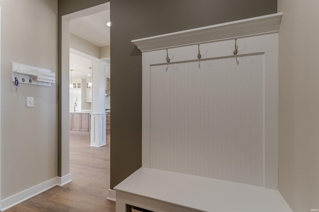 2843 Alex Ct, Newburgh, IN 47630 - mudroom with wood finished floors and baseboards