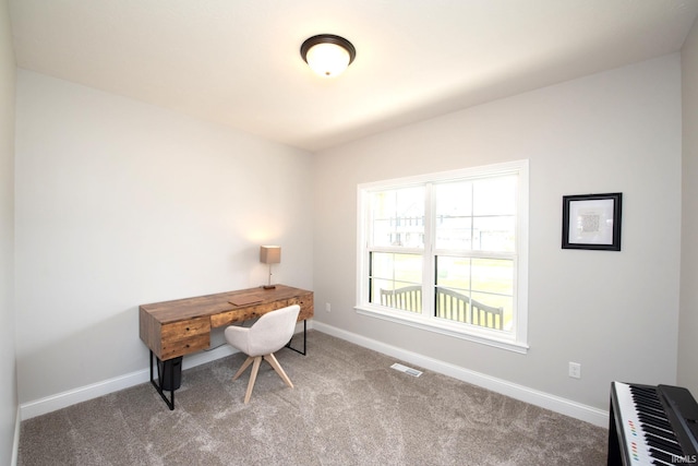 5358 Maize Dr, West Lafayette, IN 47906 - home office with baseboards and carpet floors