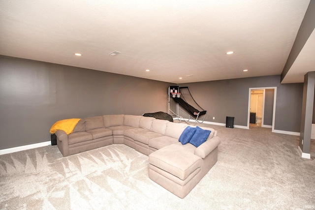 5358 Maize Dr, West Lafayette, IN 47906 - living area featuring carpet floors and recessed lighting