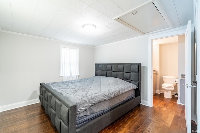 6321 Butt Rd, Fort Wayne, IN 46818 - bedroom with wood finished floors and crown molding